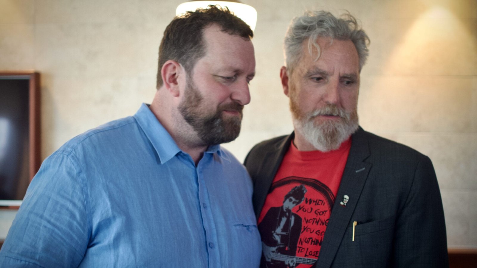 Director Andrew Flynn & writer Mike Flynn contemplating Wreckquiem